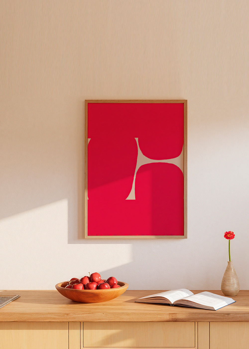 Abstract artwork Crimson curve