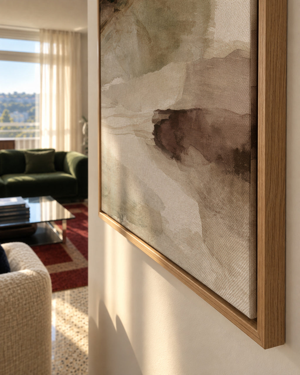 Canyon Layers - Framed canvas detail