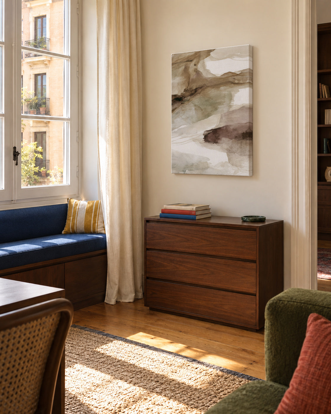 Canyon Layers - Unframed canvas in an interior