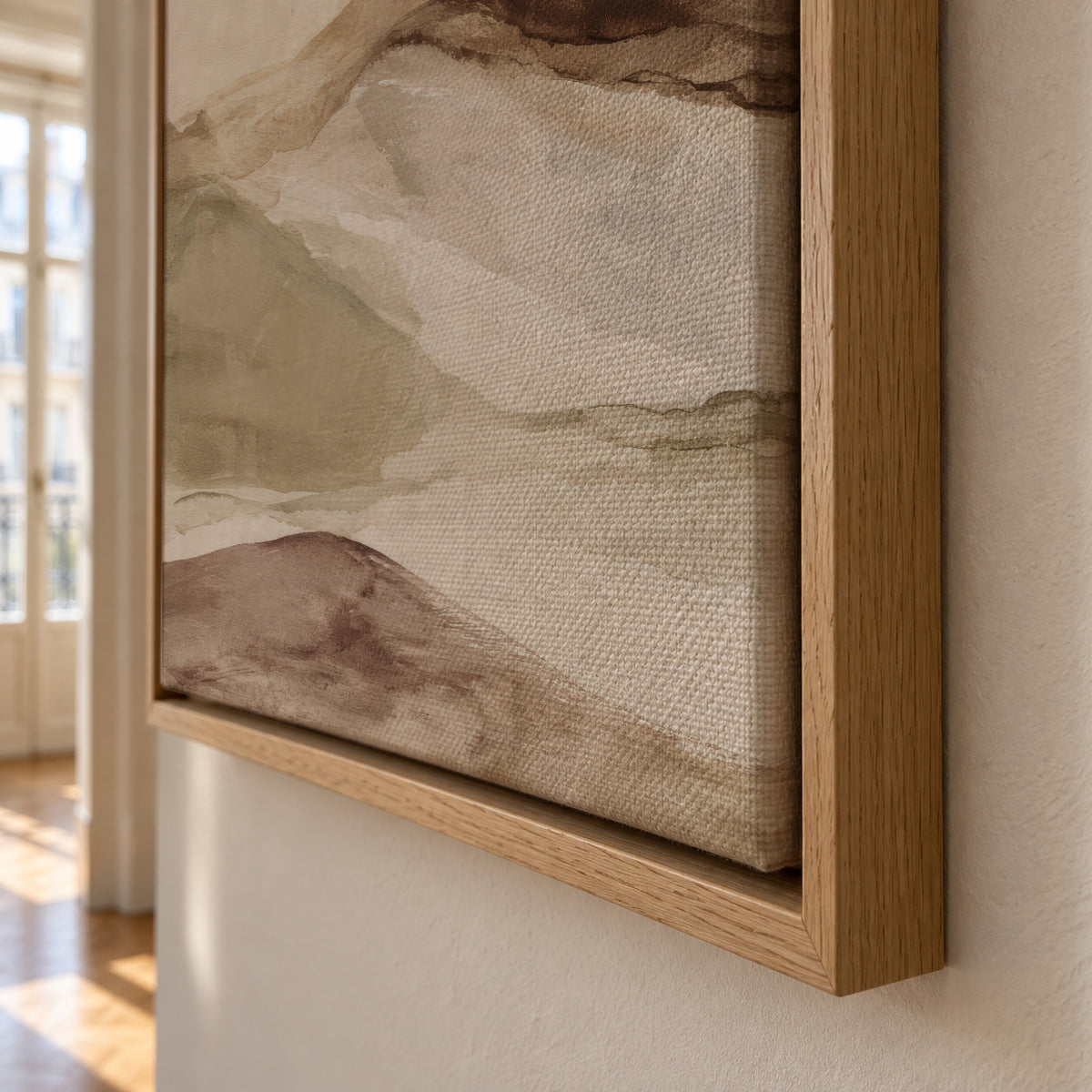 Desert River - Framed canvas detail