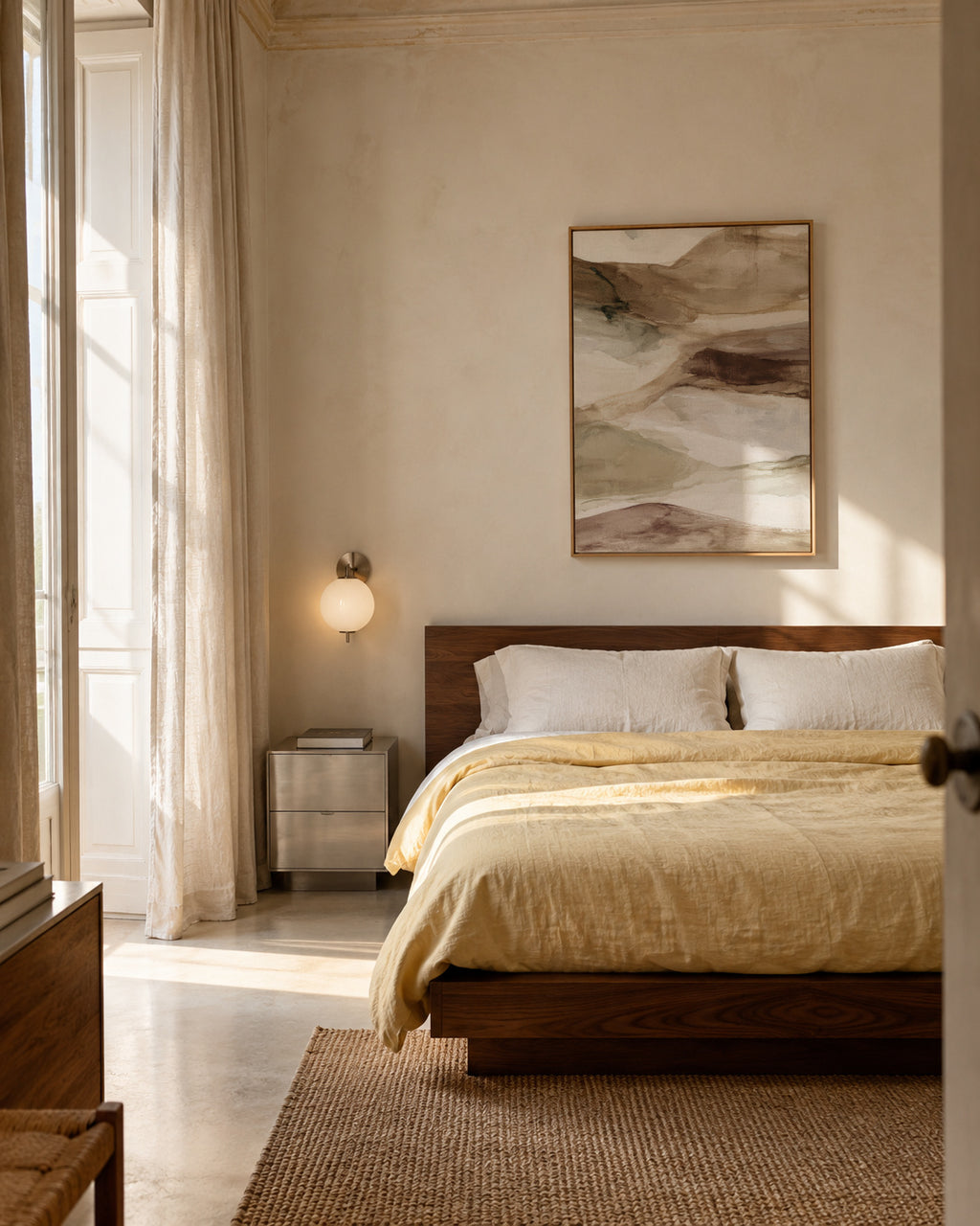 Desert River - Framed canvas in an interior