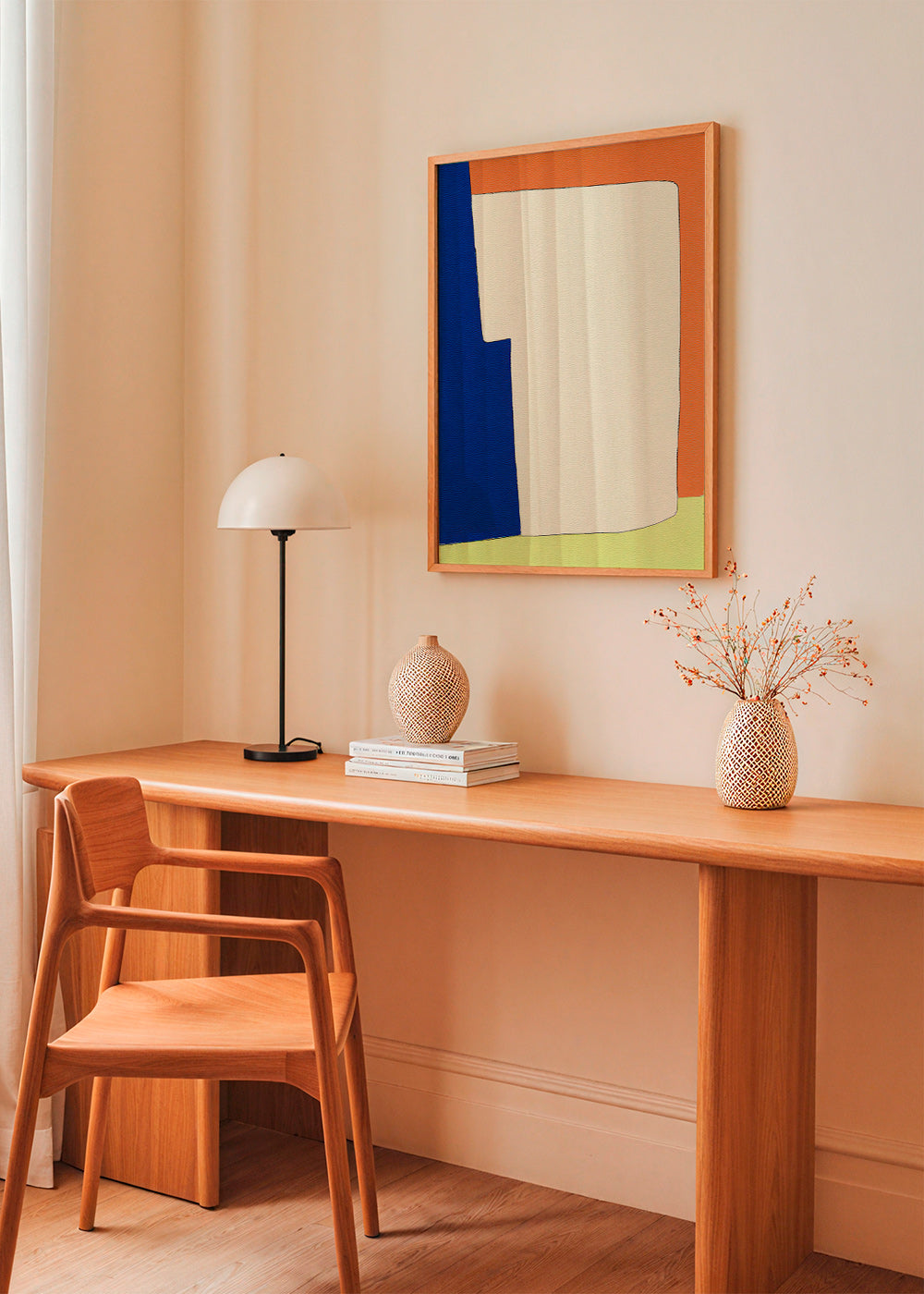 Abstract artwork with soft shapes