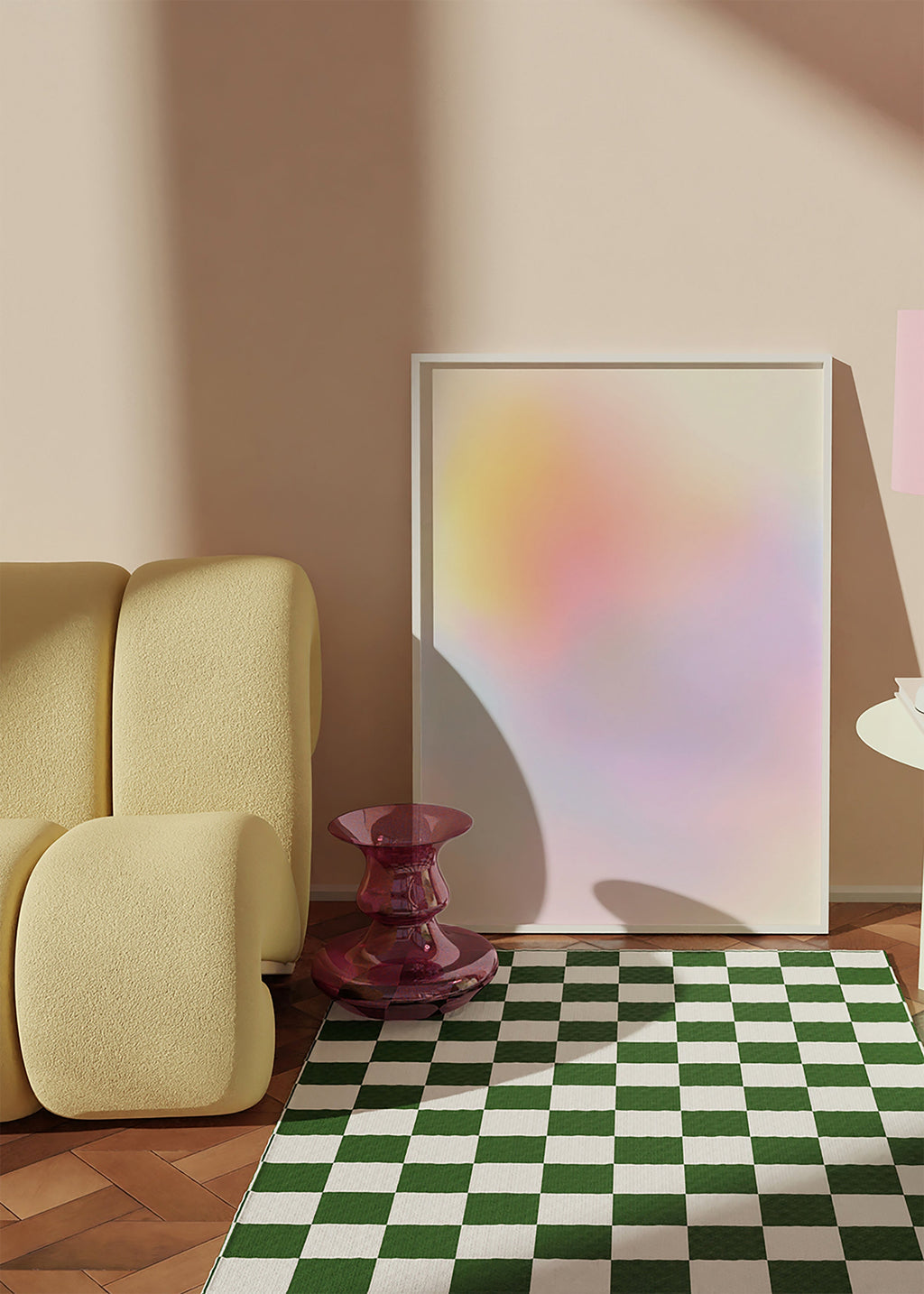Abstract pastel artwork with soft blends