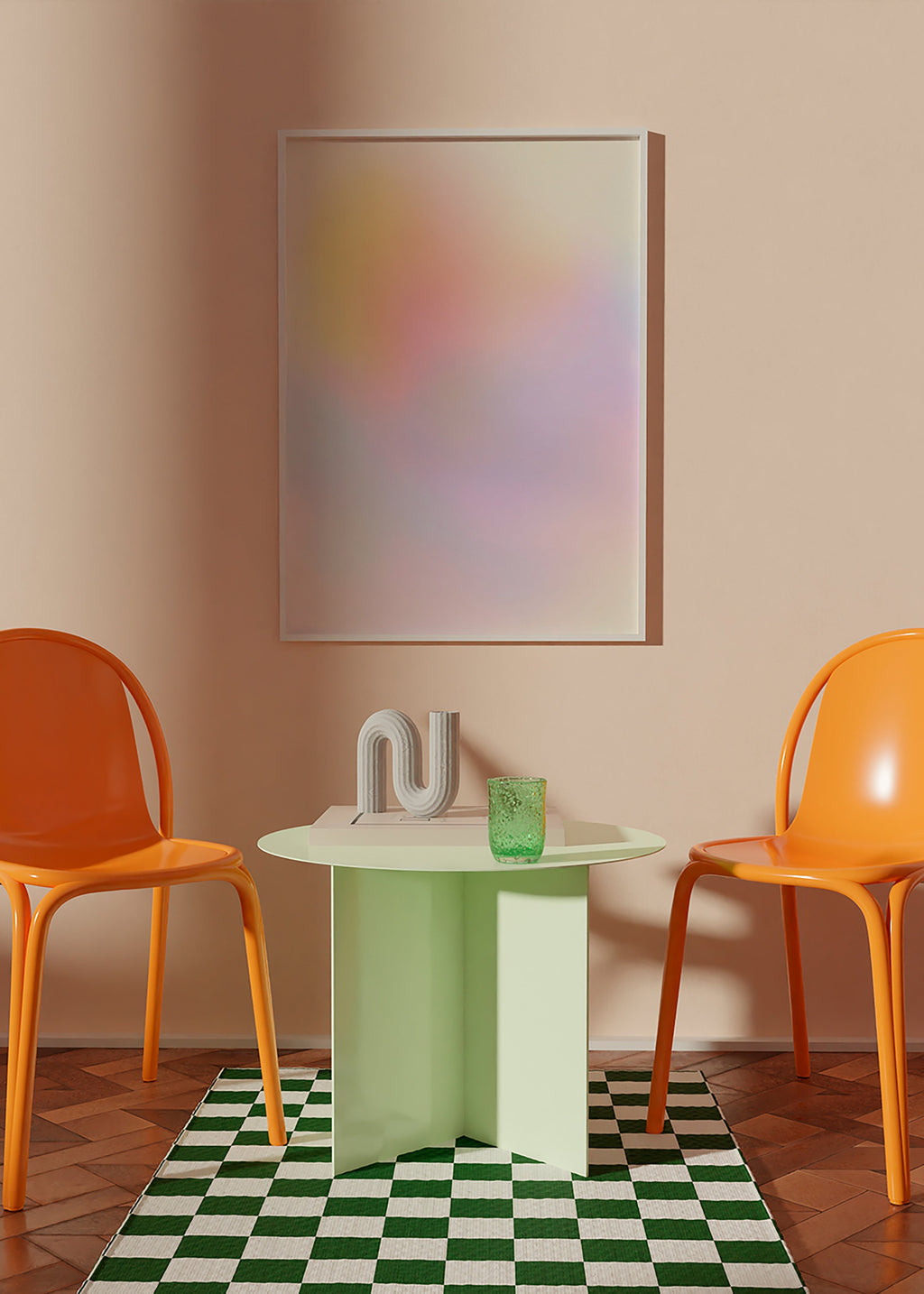 Abstract pastel artwork with soft blends