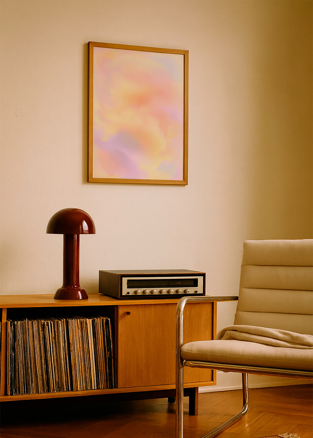 Abstract artwork pastel cloud study