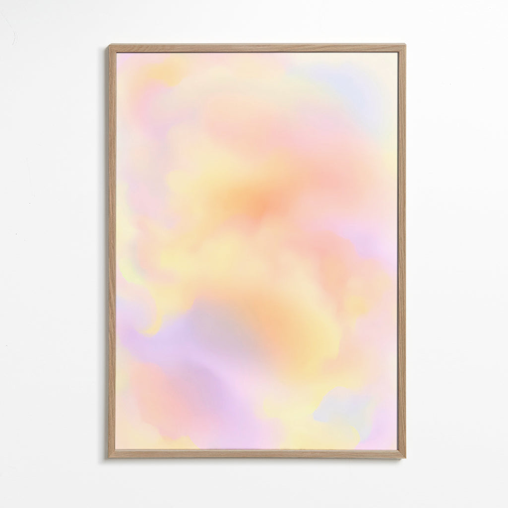 Abstract artwork pastel cloud study