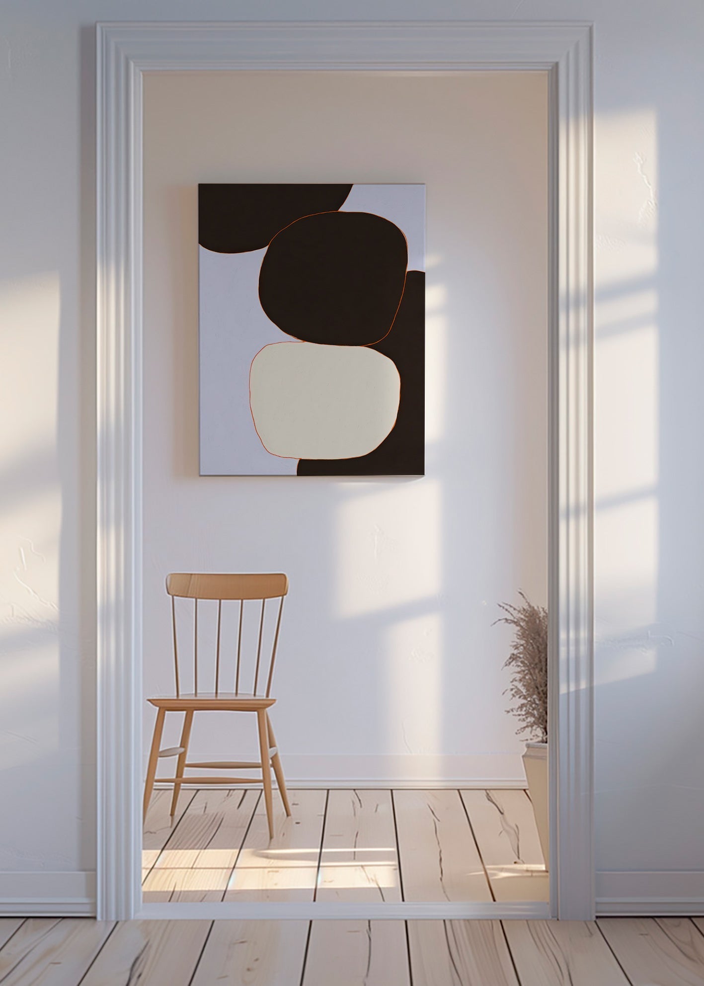 Geometric poster with rounded shapes