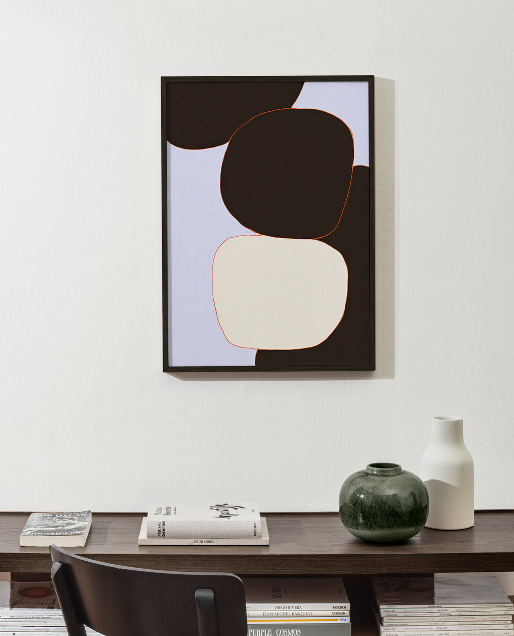 Geometric poster with rounded shapes