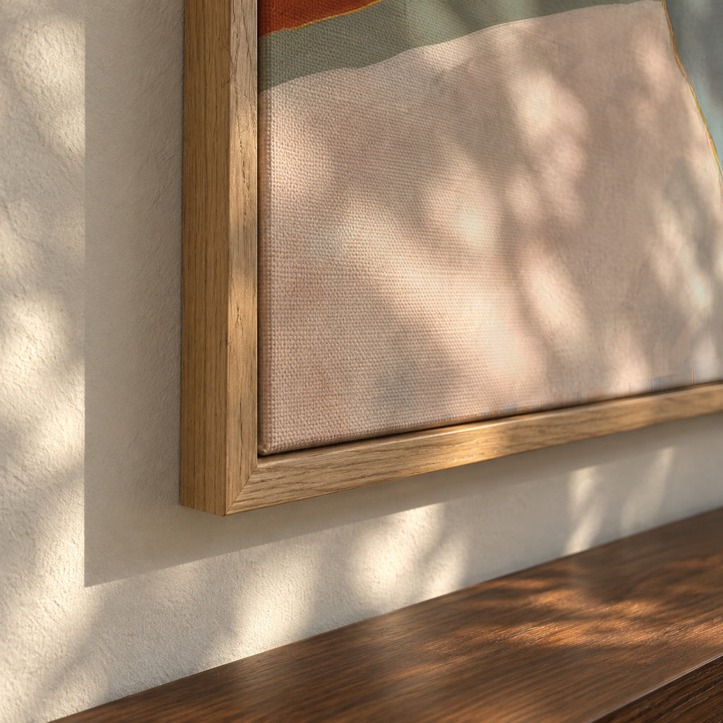 Northern Valley - Framed canvas detail