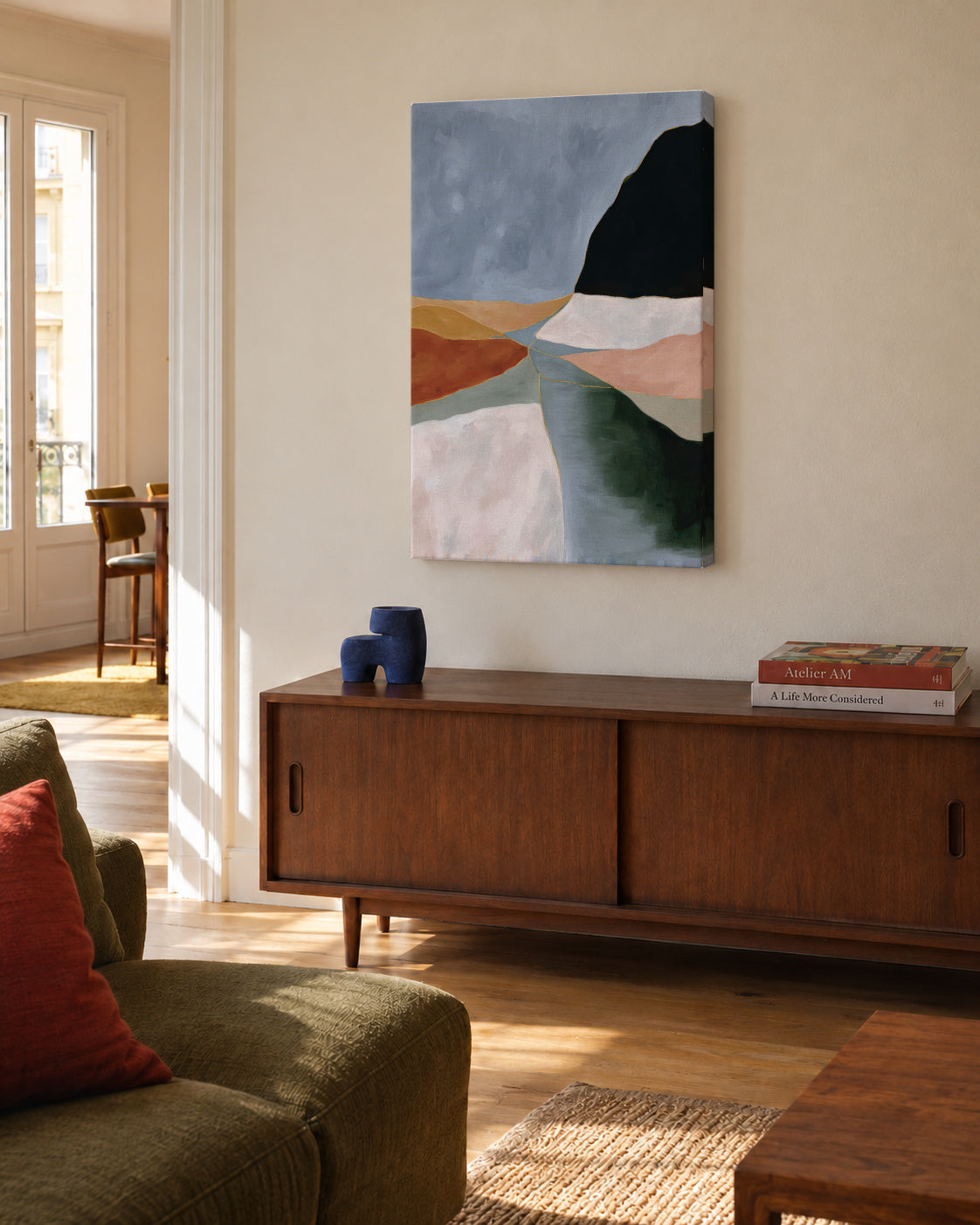 Northern Valley - Unframed canvas in an interior