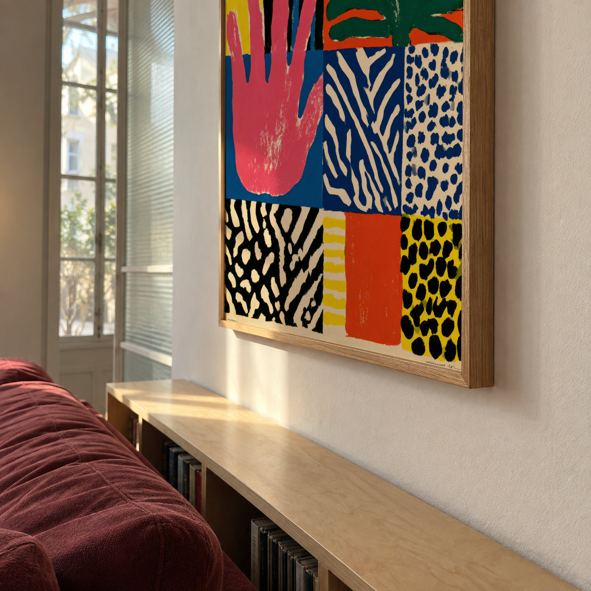 Jungle Hands - Framed poster in an interior
