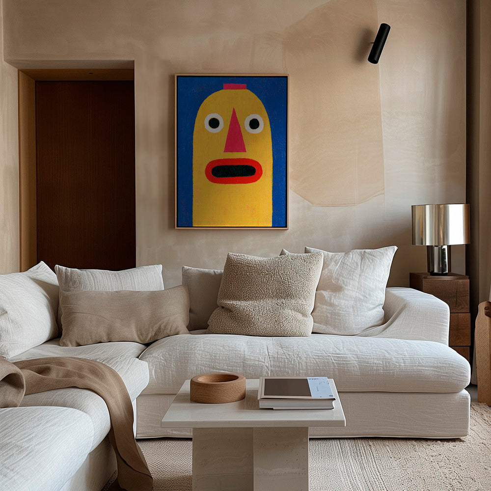 Yellow mask illustration