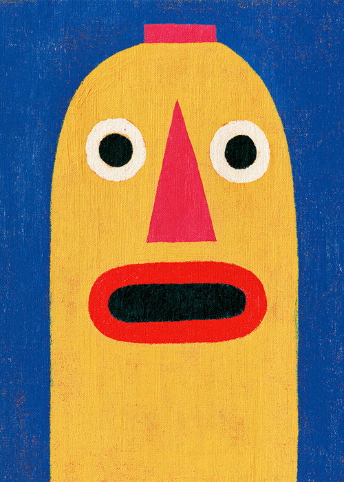Yellow mask illustration