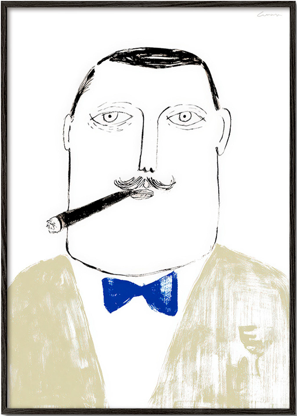 Gentleman illustration with cigar