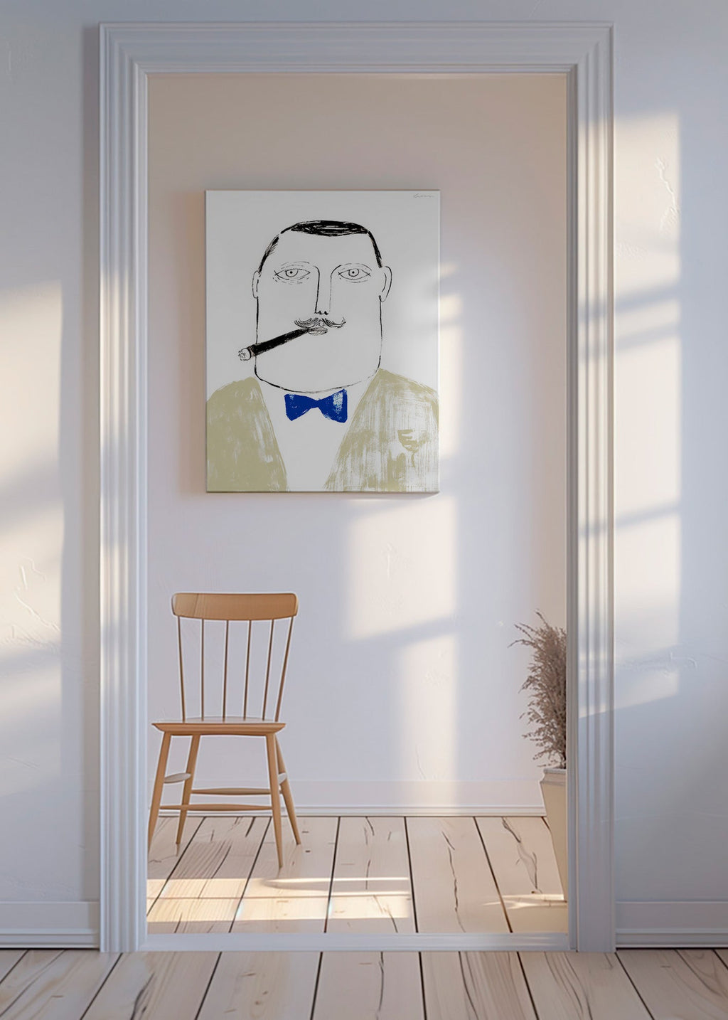 Gentleman illustration with cigar