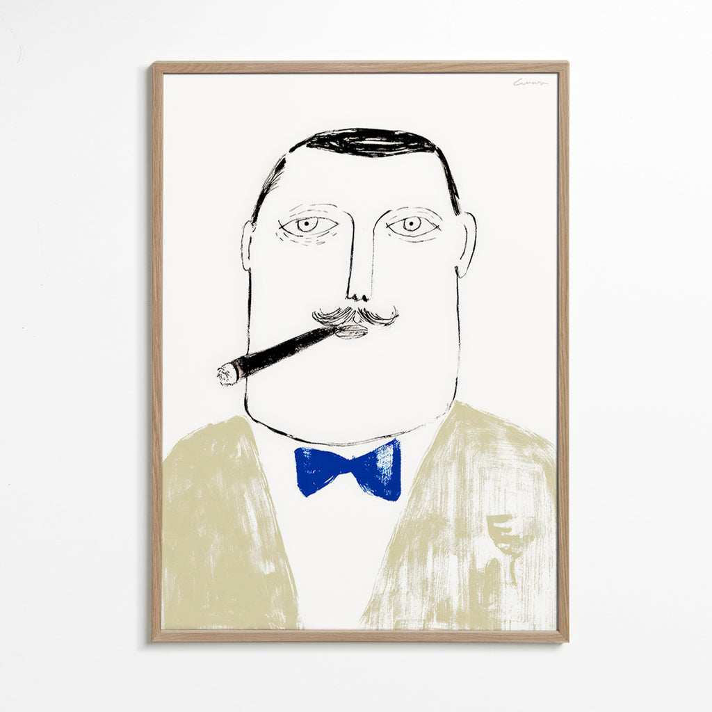 Gentleman illustration with cigar