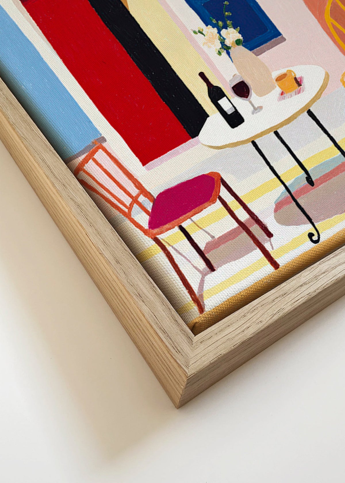 Kitchen art: sunny Italian balcony scene