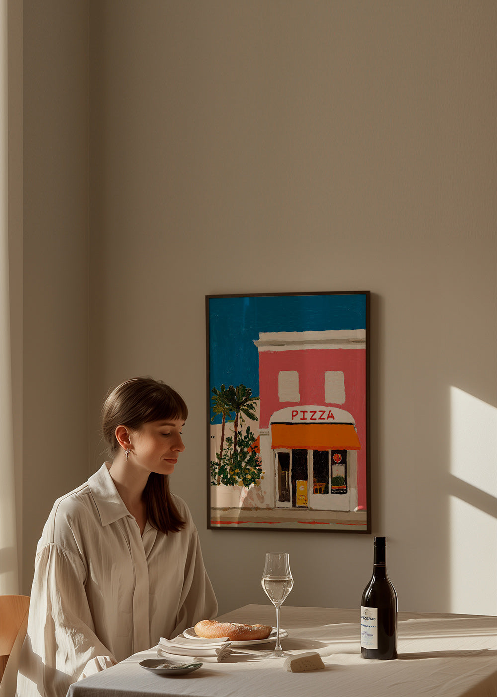 Kitchen art pizza shop facade