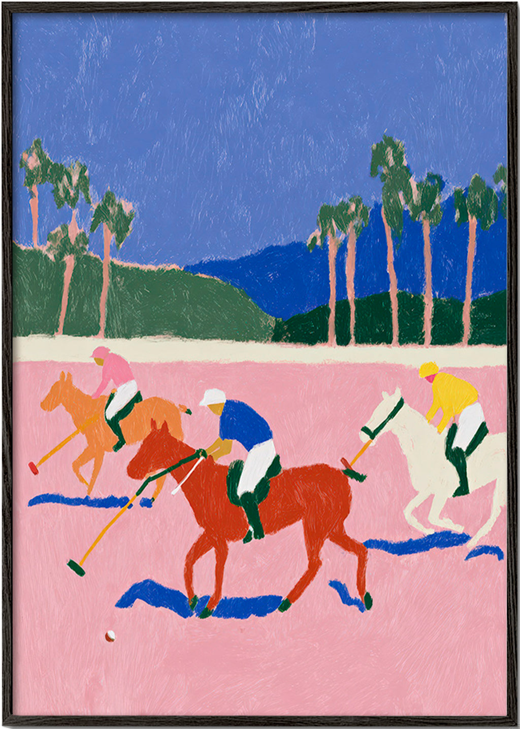 Polo sport painting in pink