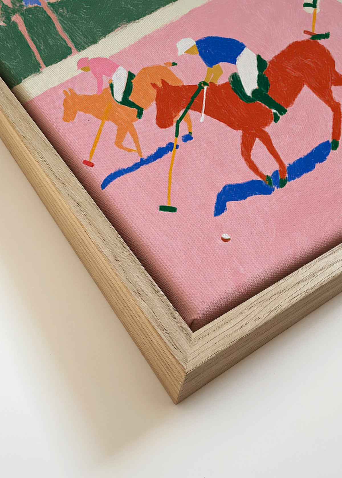 Polo sport painting in pink