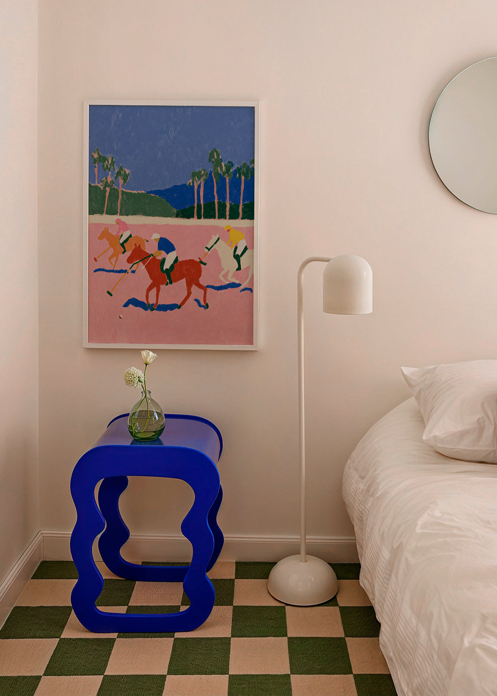 Polo sport painting in pink