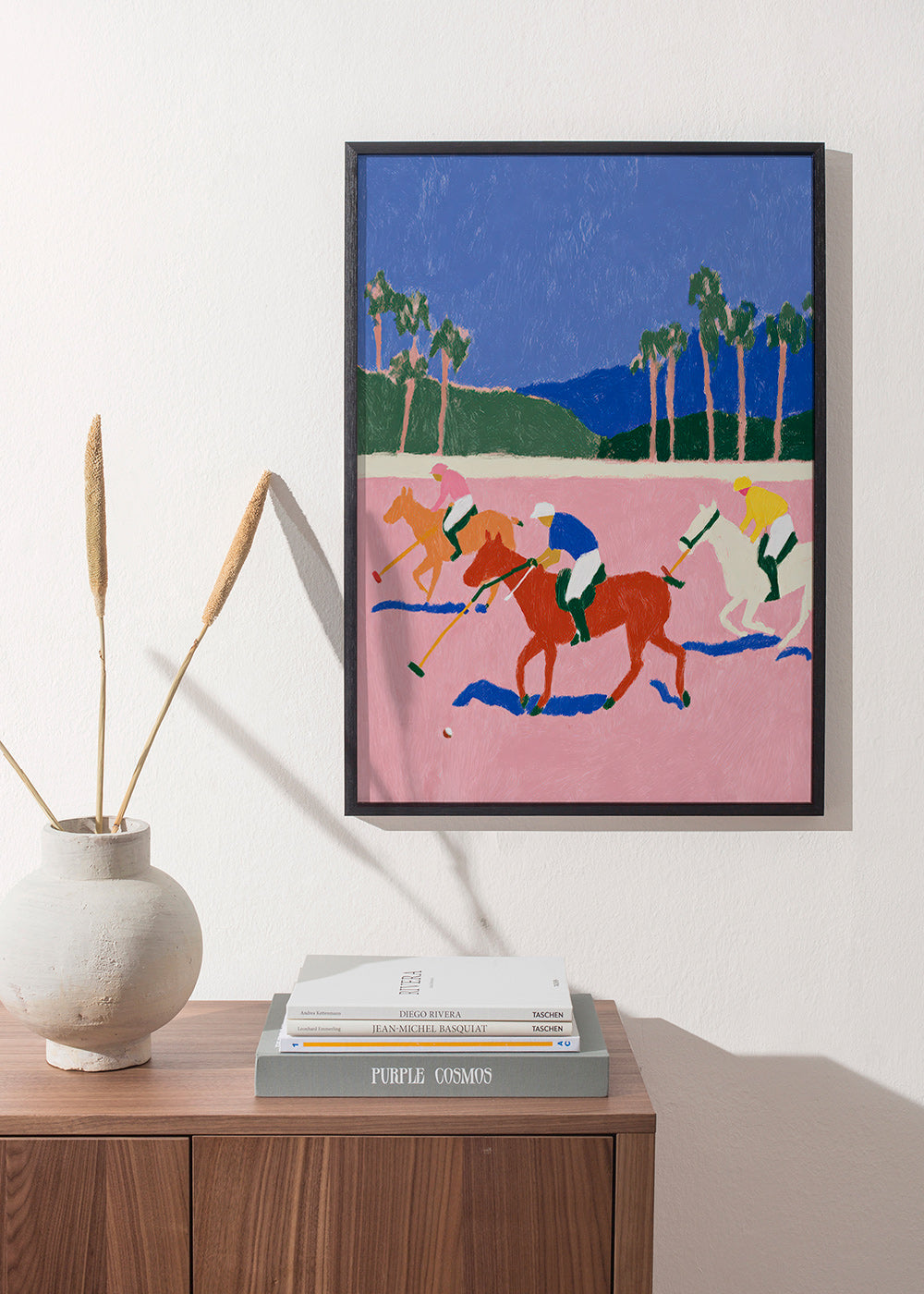 Polo sport painting in pink