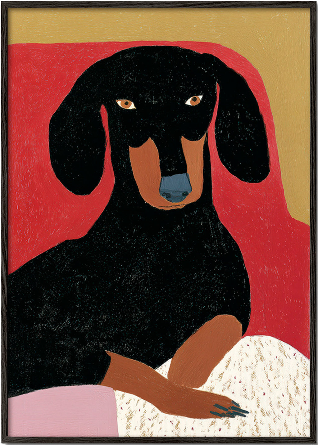 Dachshund illustration portrait