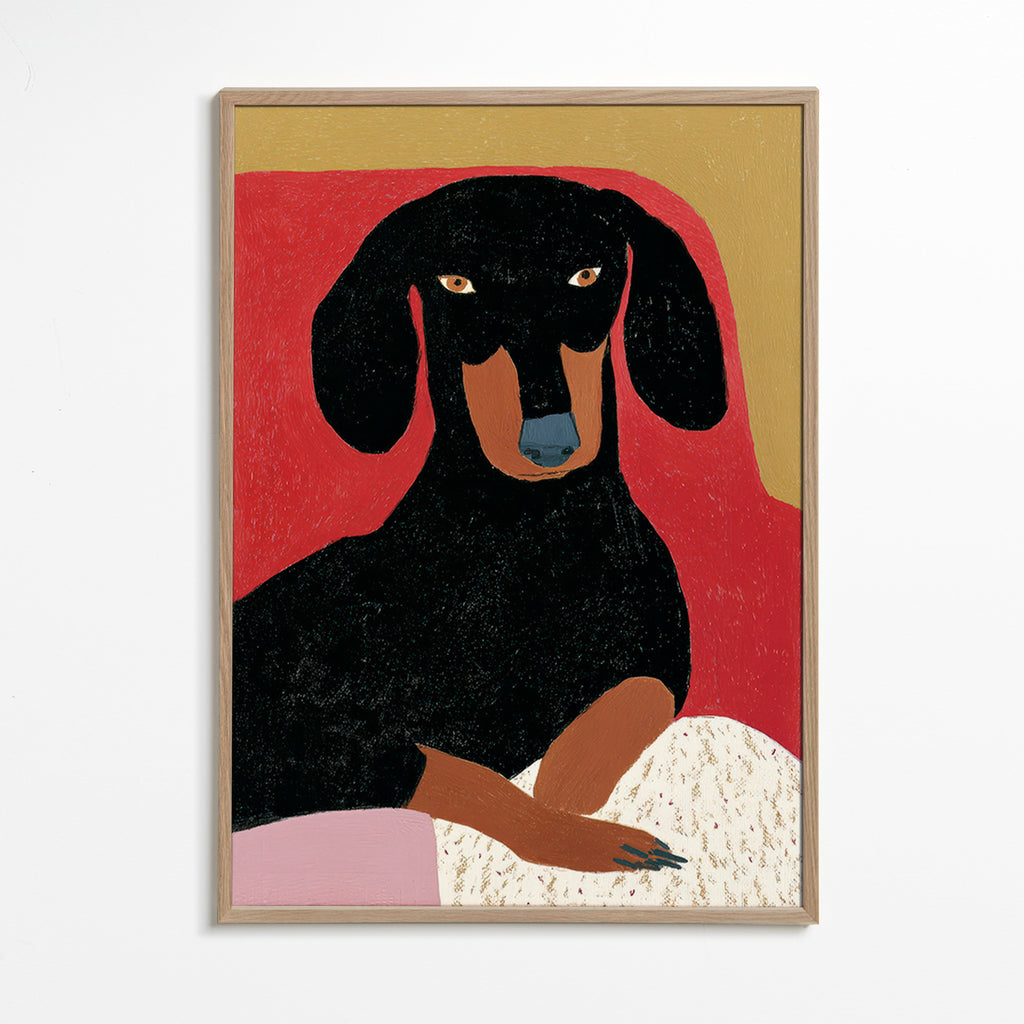 Dachshund illustration portrait