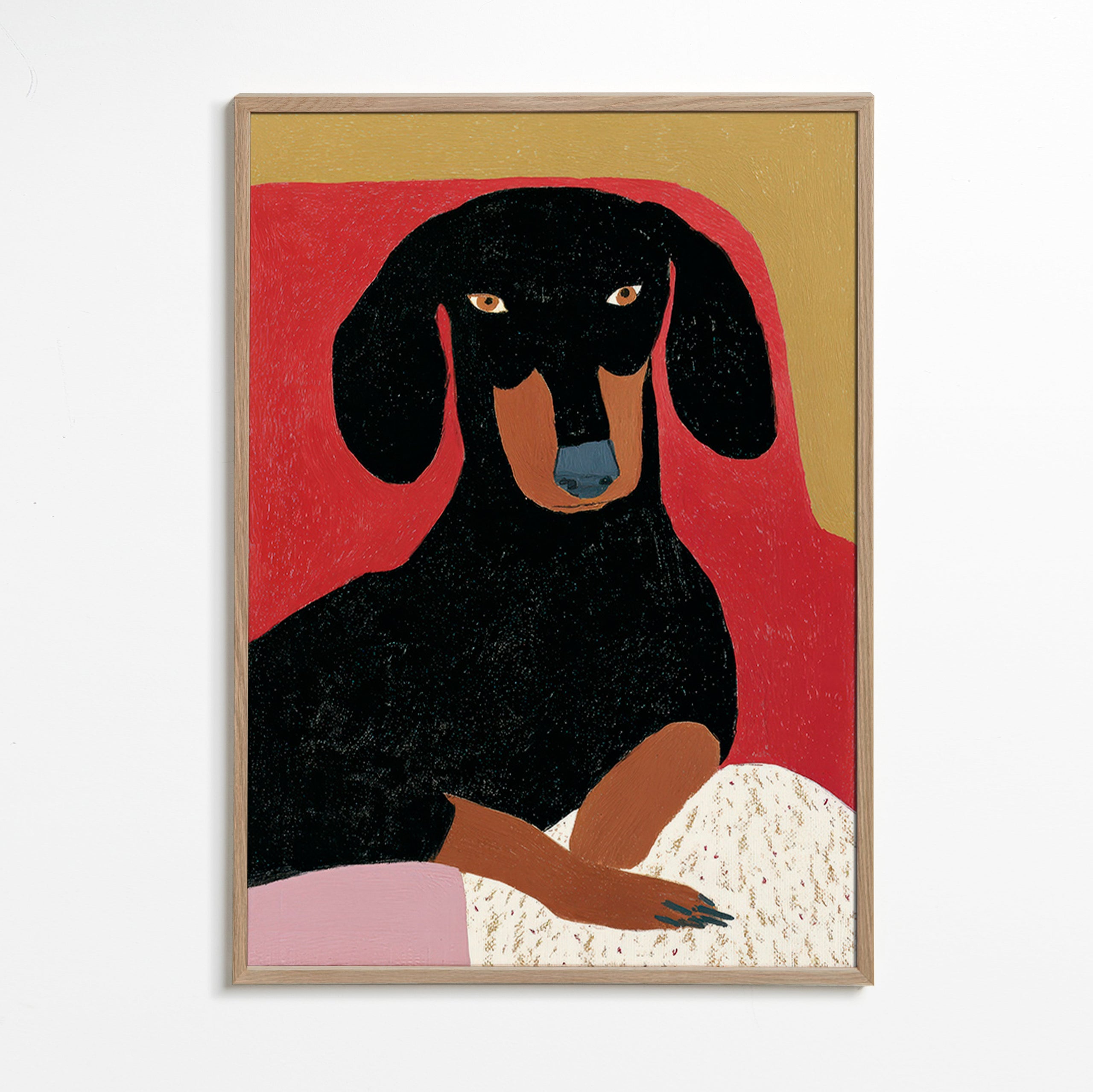 Dachshund illustration portrait