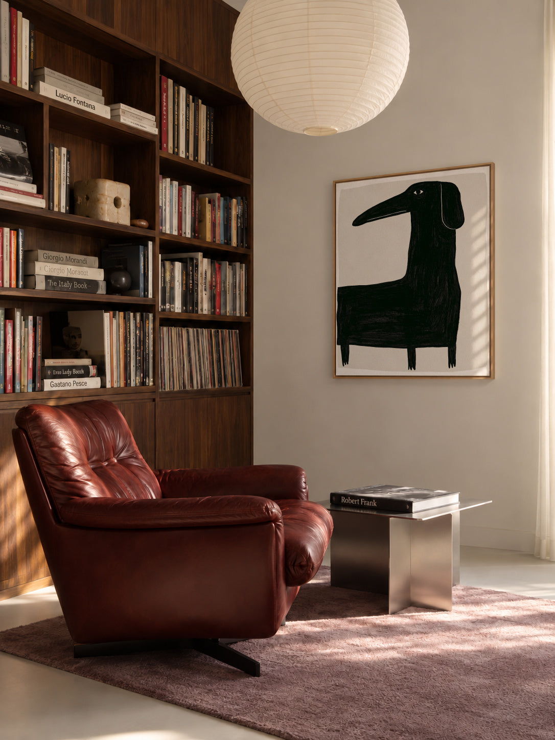 Tall Dog - Framed canvas in an interior