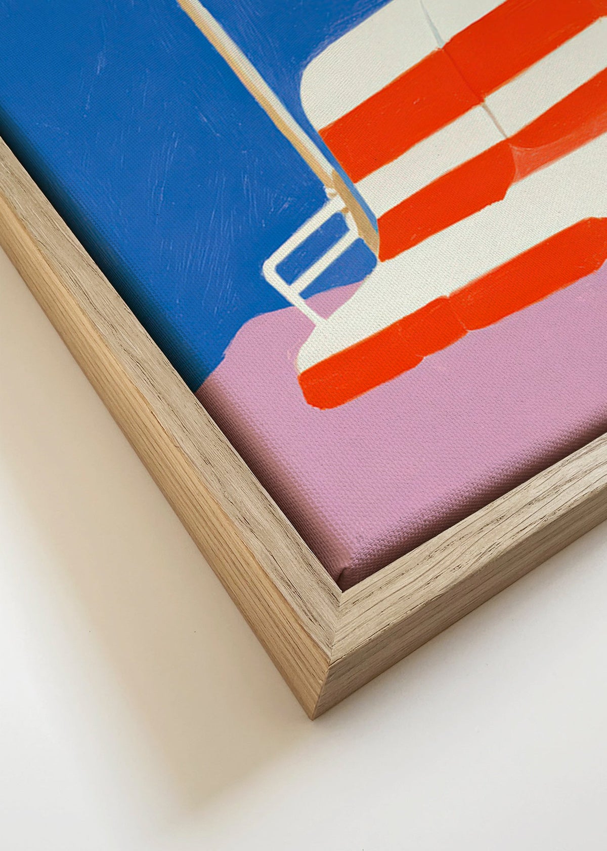 Chairlift illustration with striped seat