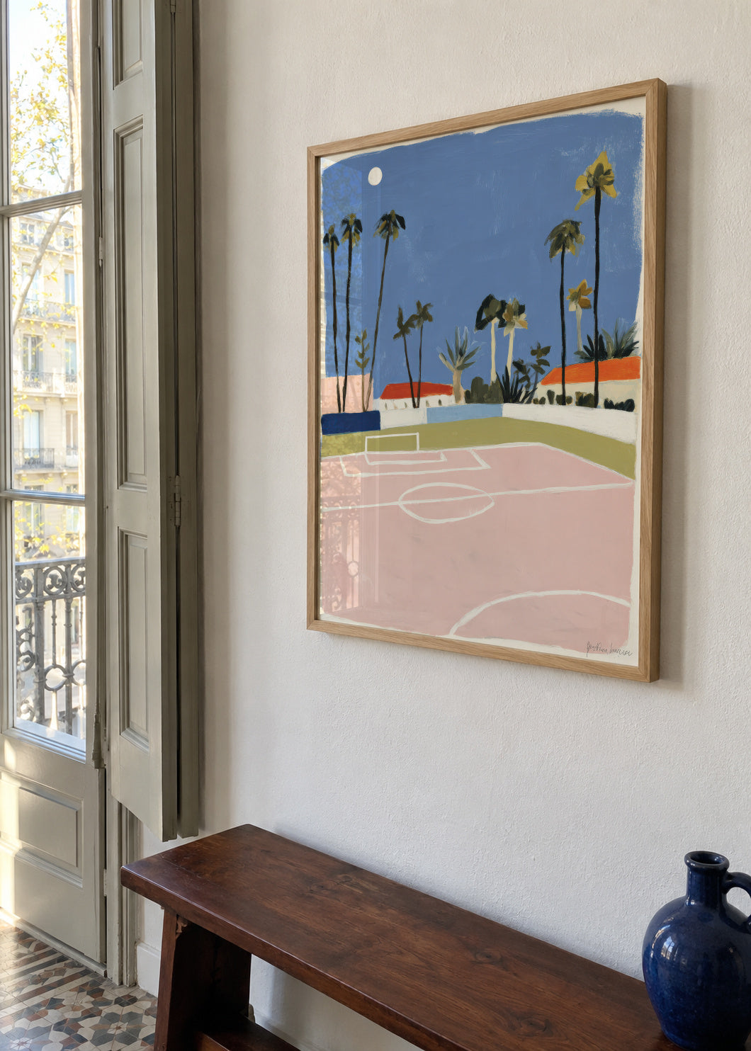 Palm Court - Framed poster in an interior
