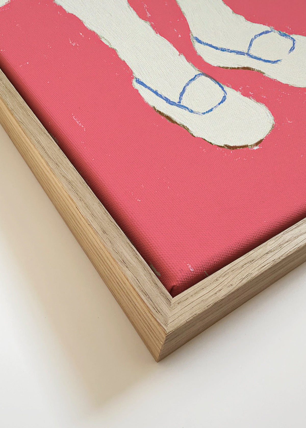 Illustration of legs with pink shoes