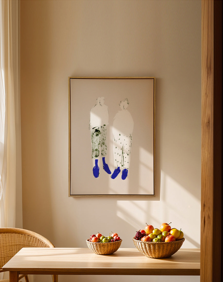 Ghost Couple - Framed canvas in an interior