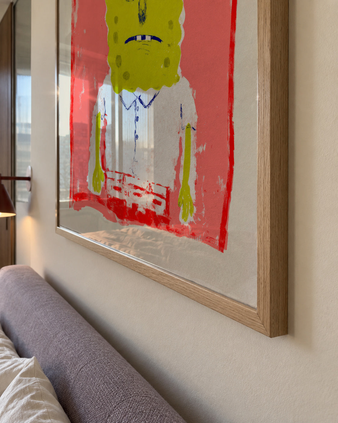 Pink Sponge - Framed poster detail