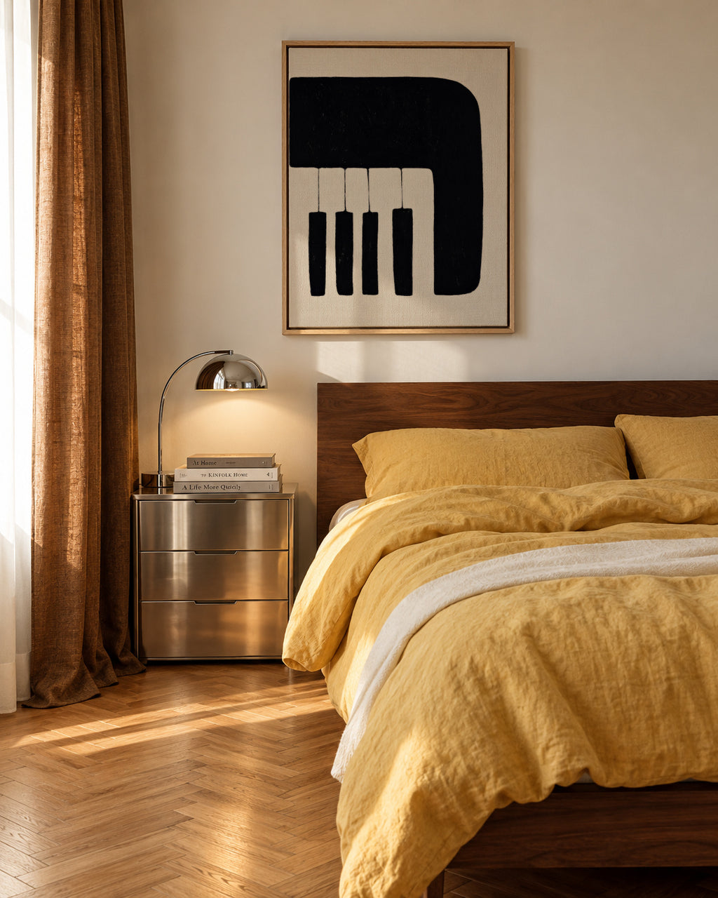 Piano Keys - Framed canvas in an interior