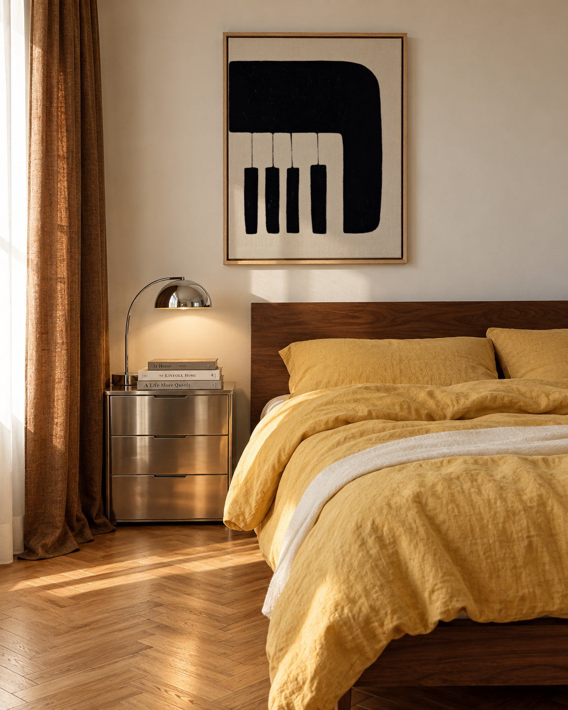 Piano Keys - Framed canvas in an interior