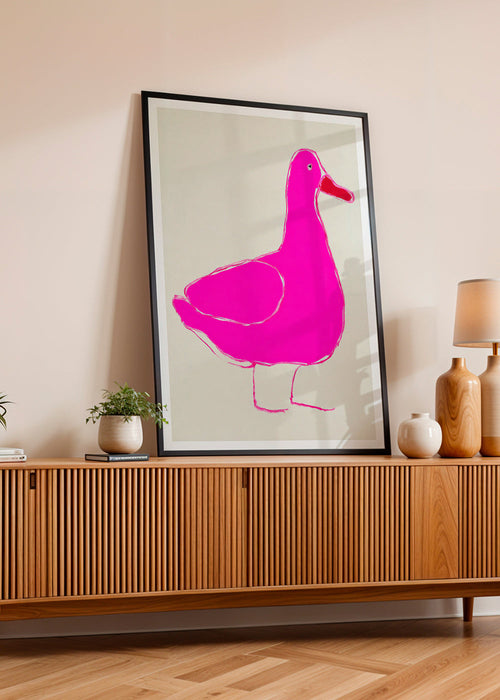 Pink duck artwork