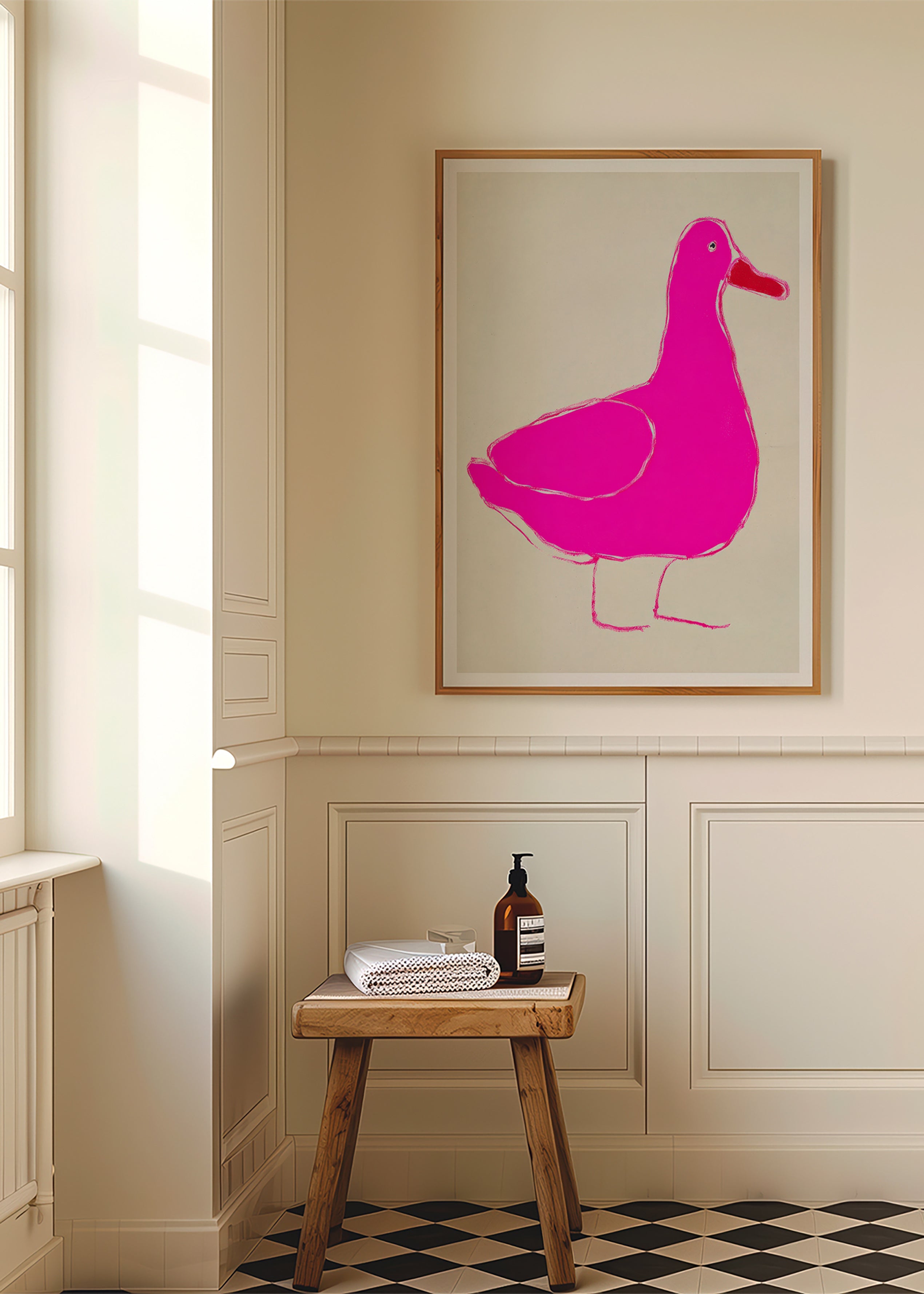 Pink duck artwork