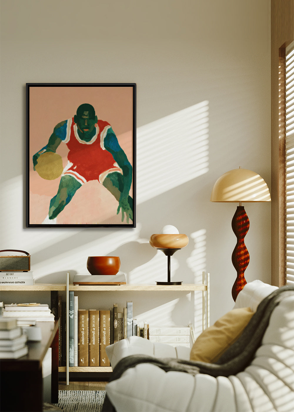 Basketball Legend - Framed canvas in an interior