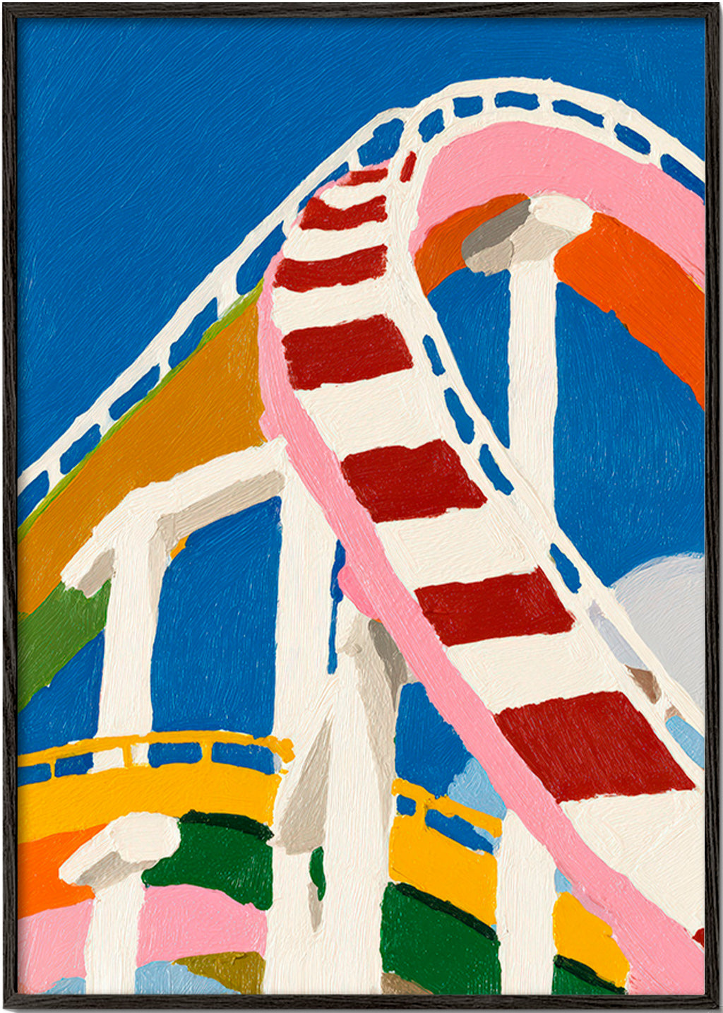 Colorful rollercoaster illustration