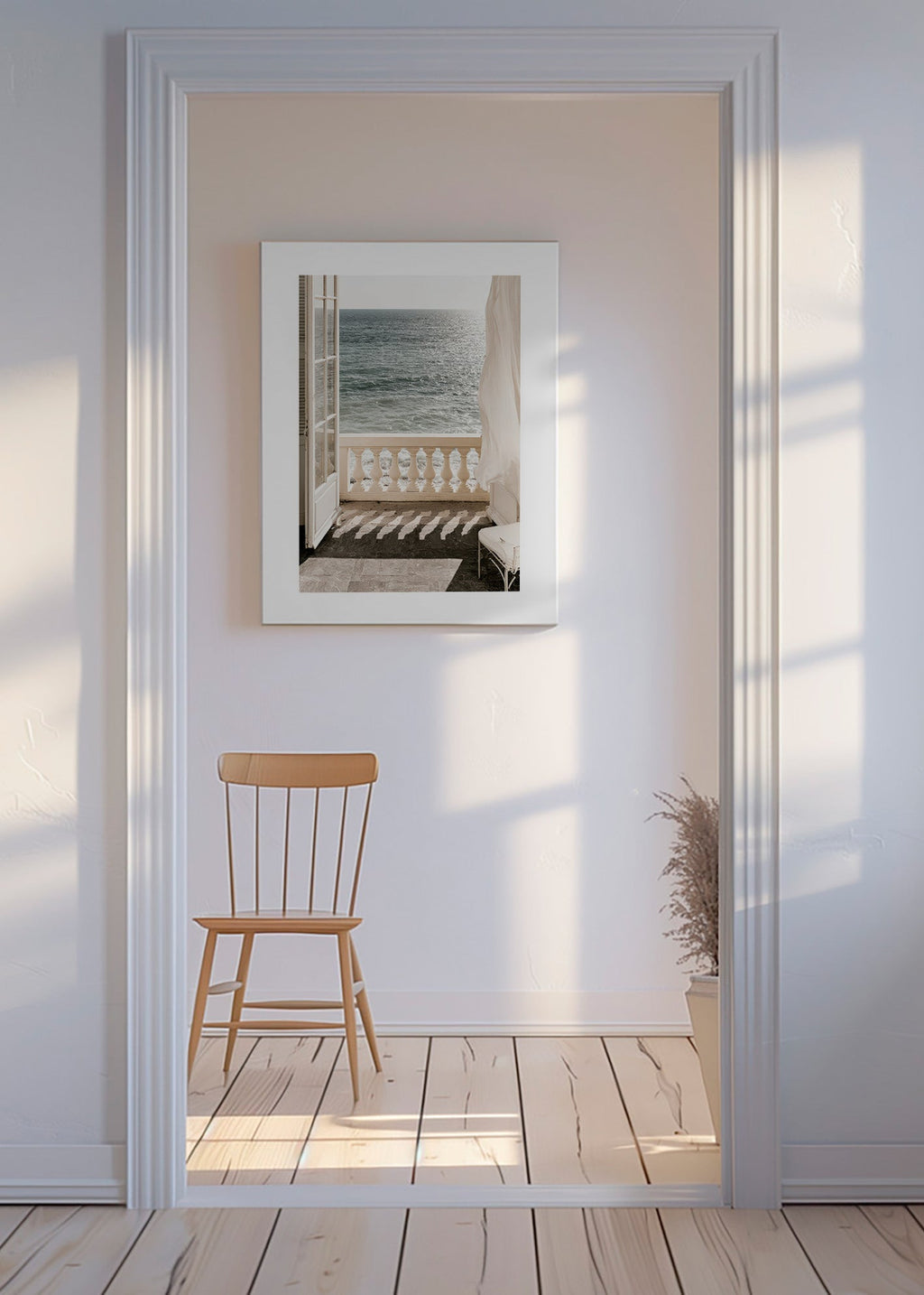 Landscape art: balcony sea view