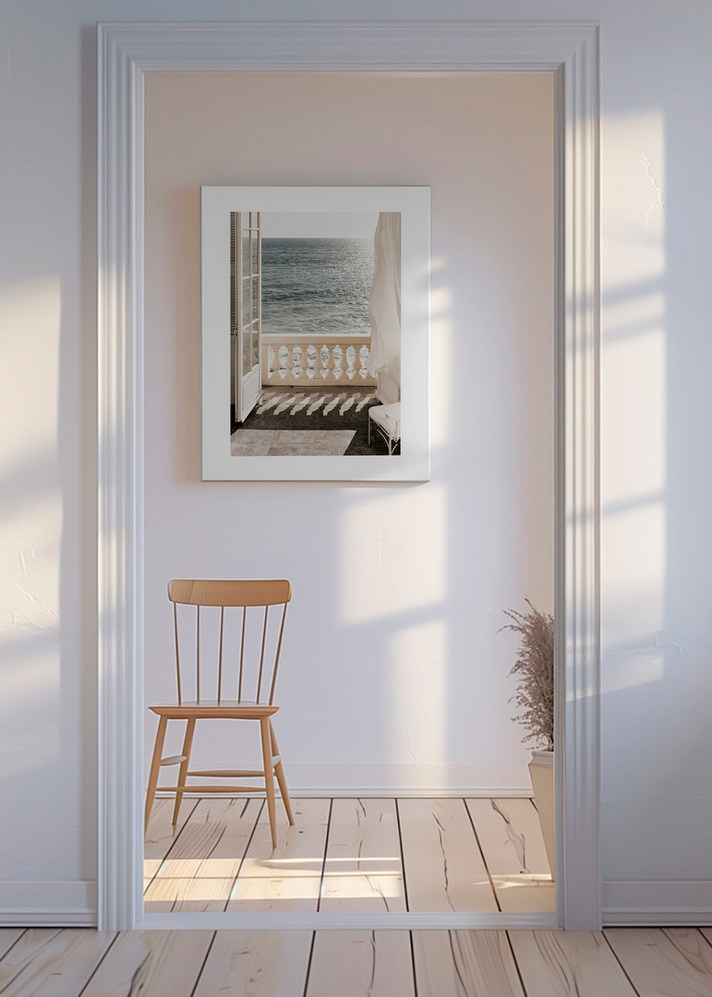 Landscape art: balcony sea view