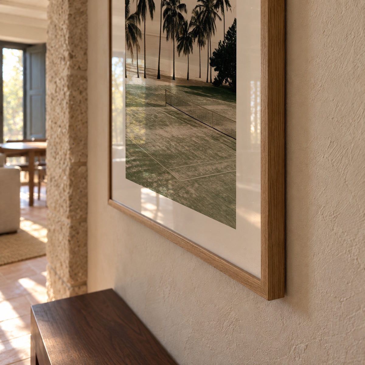 Palm Shadows - Framed poster detail