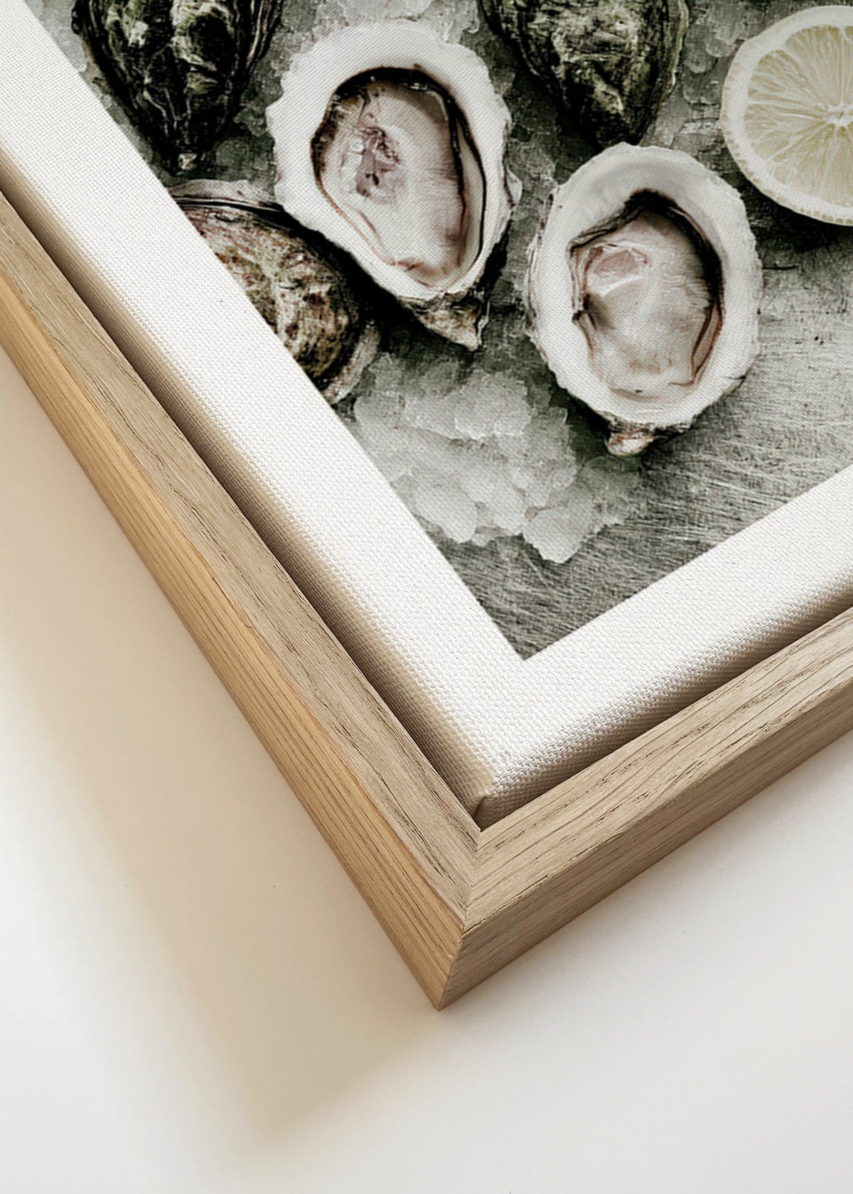 Kitchen art: oysters and lemon close-up