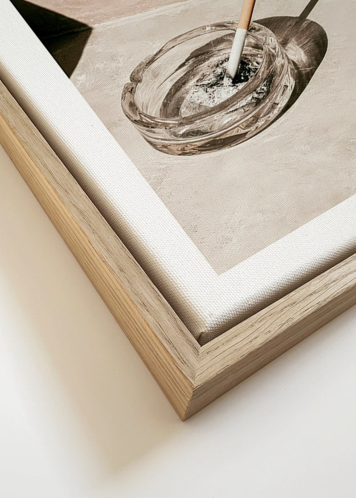 Kitchen photograph with glass ashtray