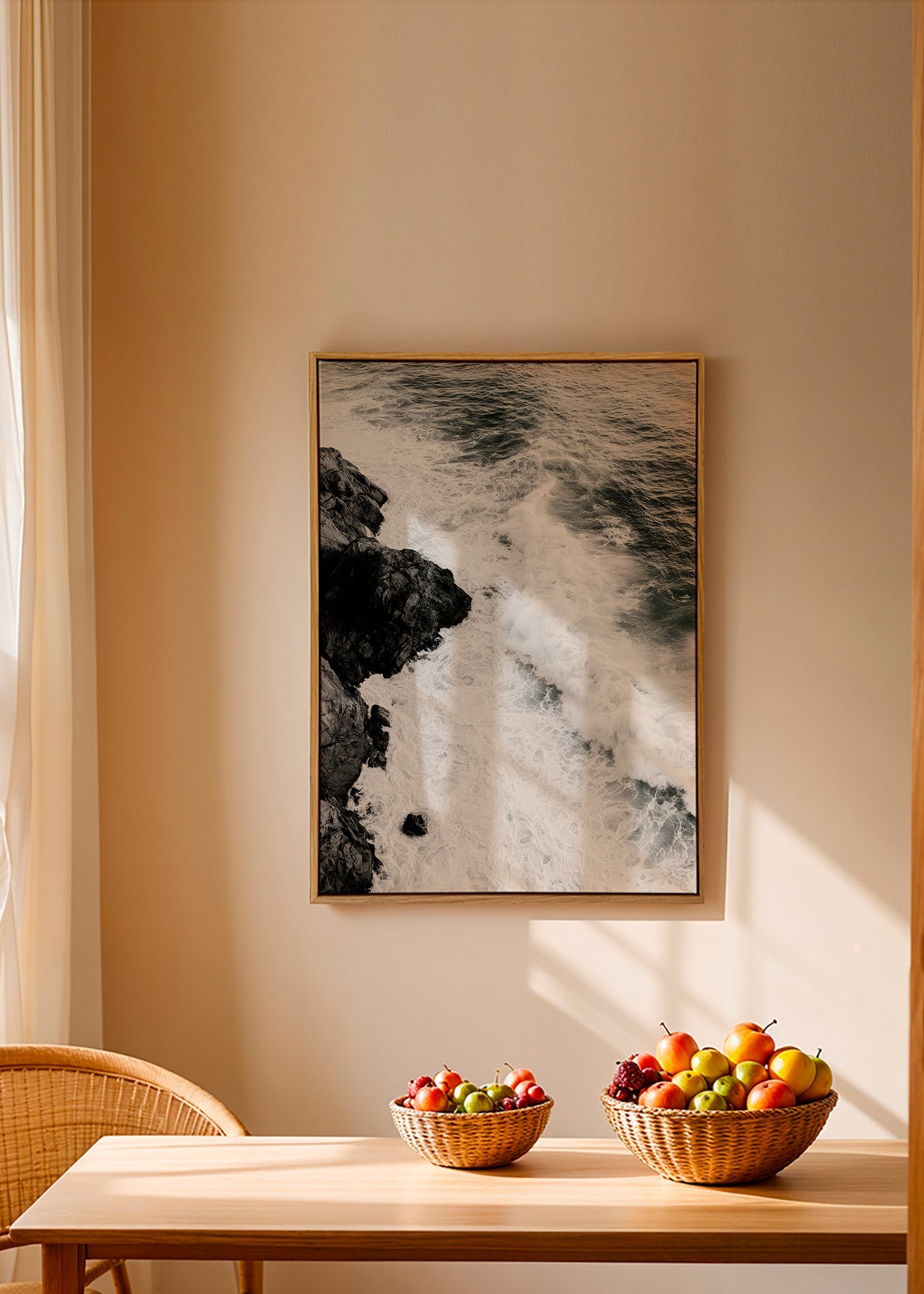 Landscape art: Atlantic rocks in black and white