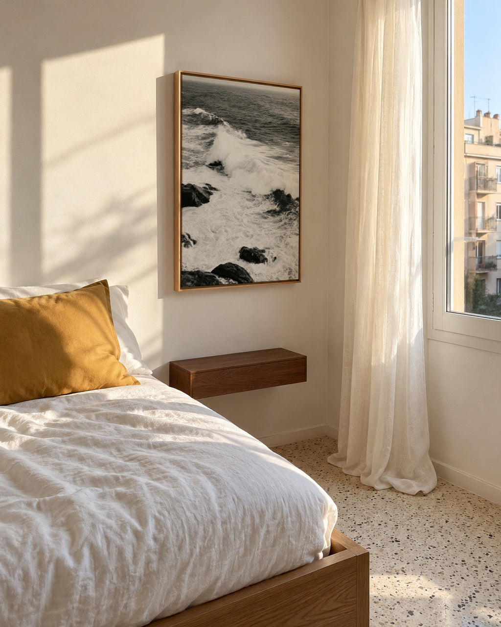 Coastal Storm - Framed canvas in an interior