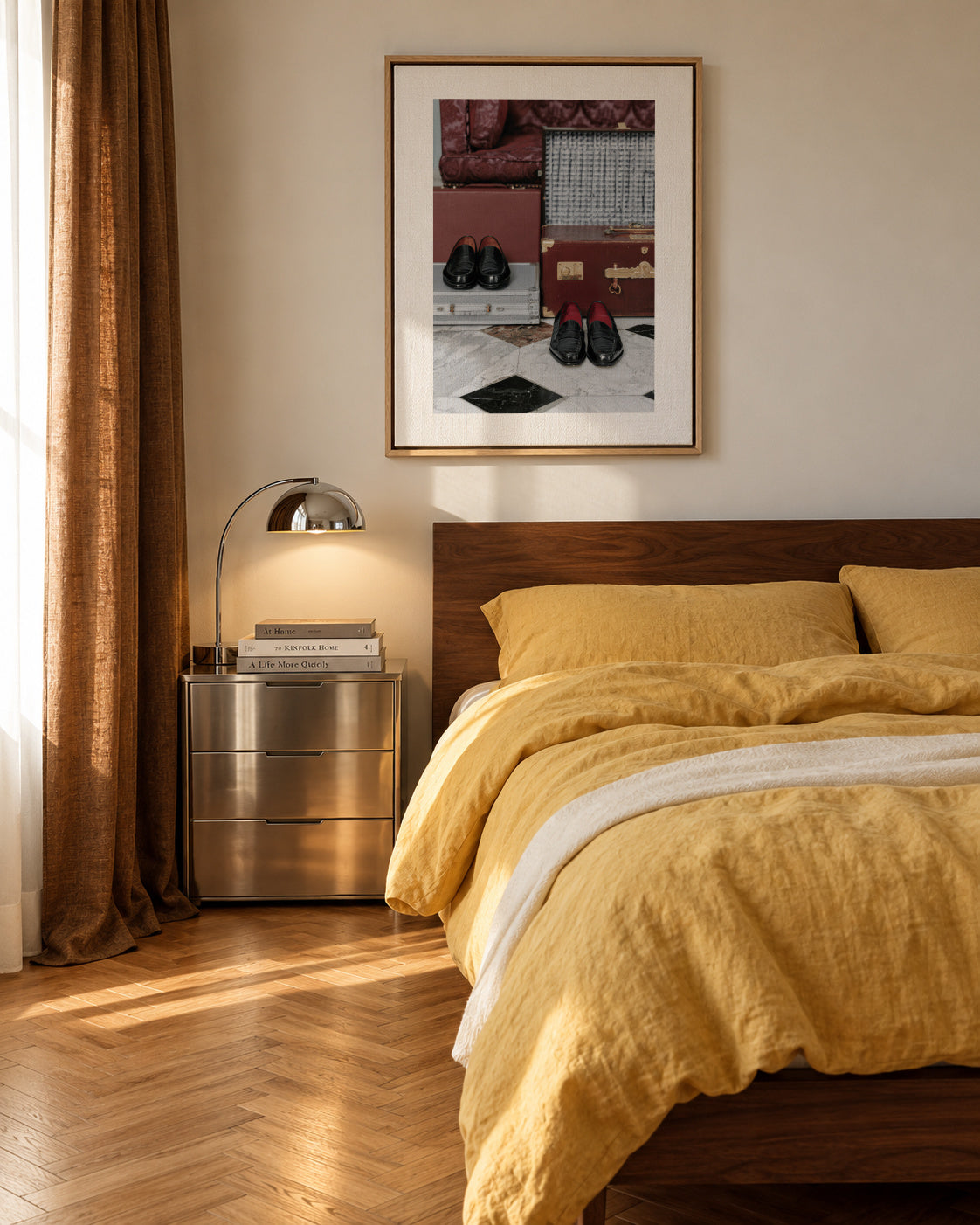 Weekend Packing - Framed canvas in an interior