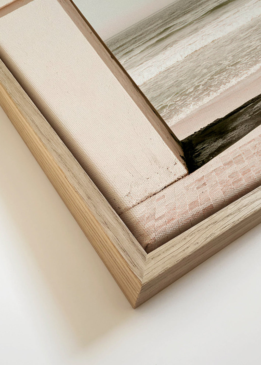 Landscape art: beach scene with wall lamp